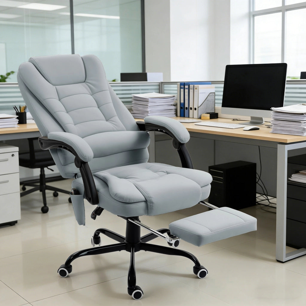 Poltrona massaggiante reclinabile per ufficio ¨C Minimal ¨C Grigio