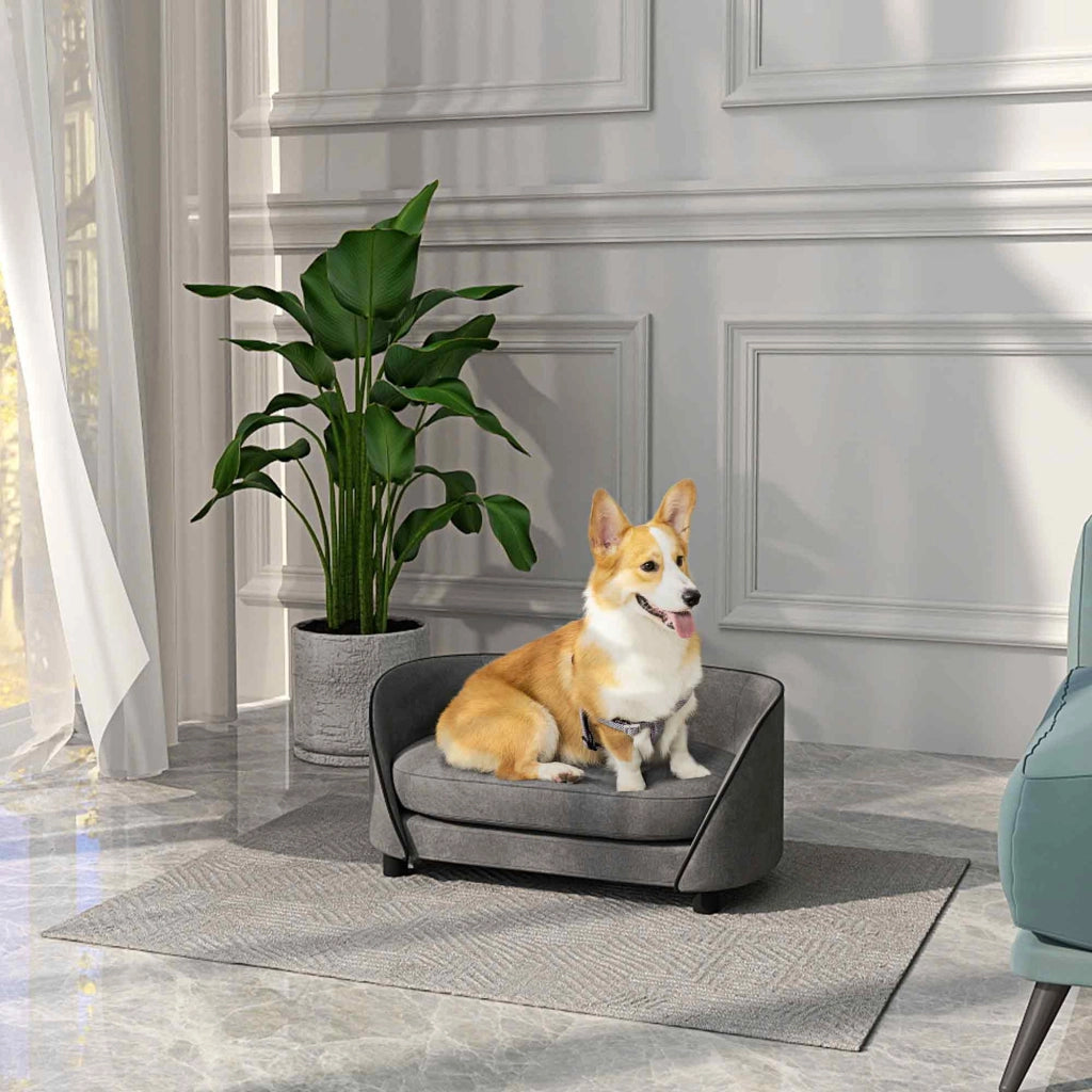 Divano per cani con cuscino ¨C Minimal ¨C grigio