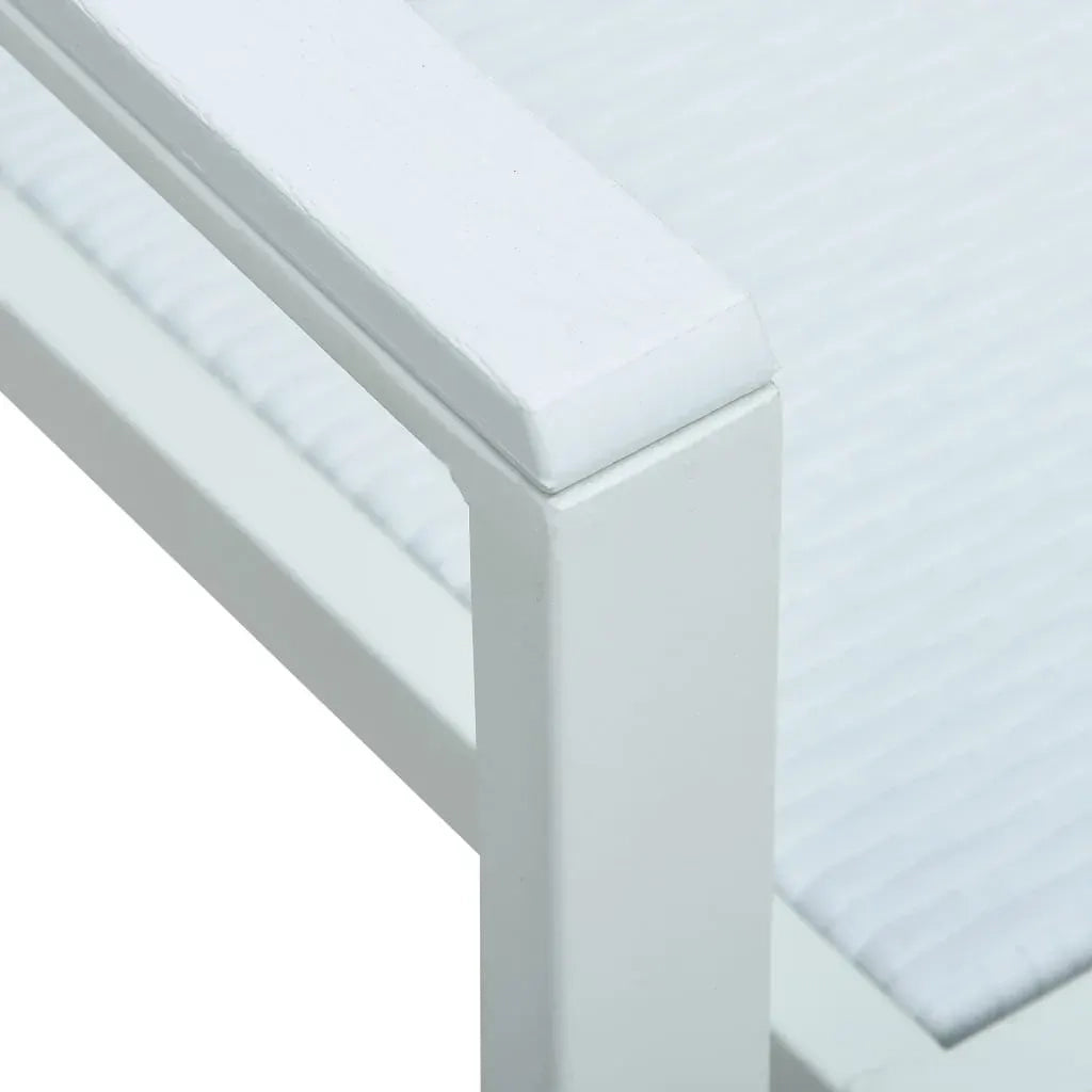 Set Mobili da Pranzo per Giardino 5 pz Bianco 3099271