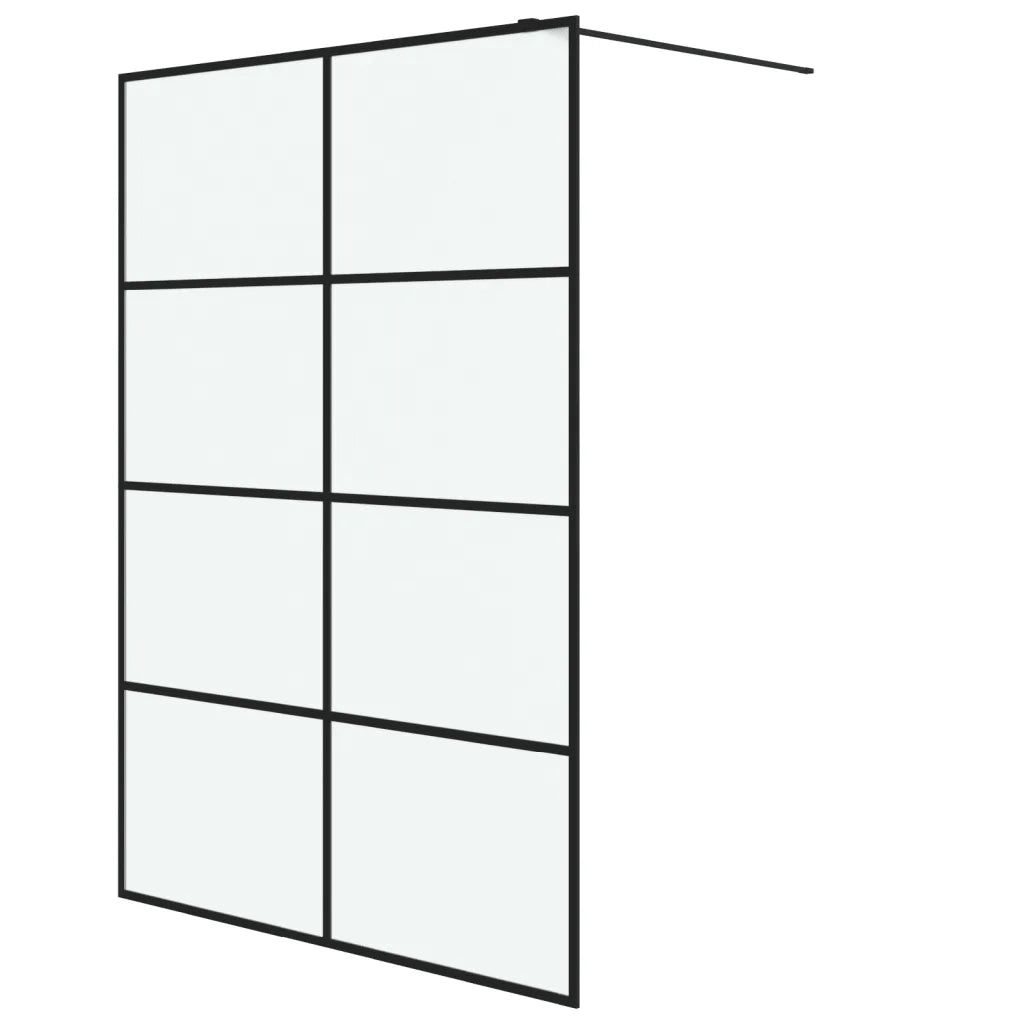 Parete Doccia Walk in Nera 140x195 cm Vetro Smerigliato ESG CFW1099071