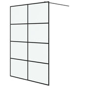Parete Doccia Walk in Nera 140x195 cm Vetro Smerigliato ESG CFW1099071