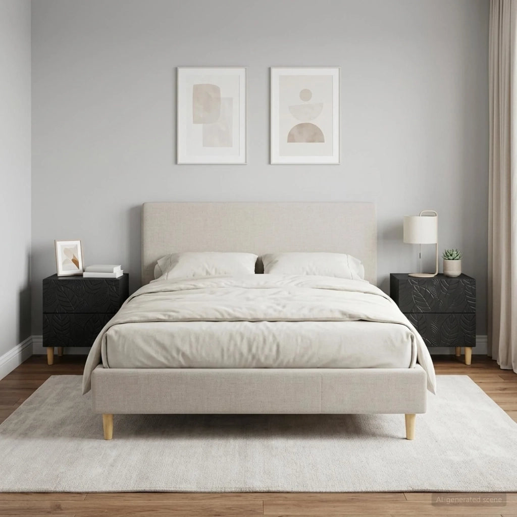 Comodino 2 pcs Nero 43 x 34,5 x 48 cm Legno ingegnerizzato 894988