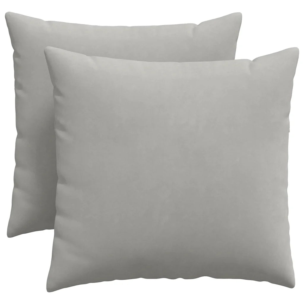 Cuscini da Divano 2 pcs Grigio chiaro 50 x 50 cm Tessuto 42013984