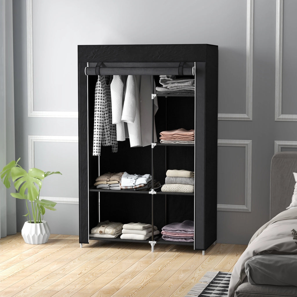Armadio con Ripiani e Appendiabiti ¨C zephmum ¨C Nero 90x51x200