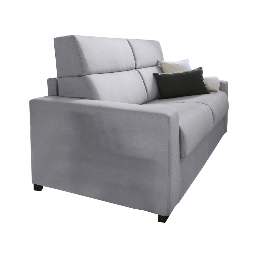 Marcon, Divano Letto 3 Posti Sfoderabile Made in Italy, 220x95 cm Grigio
