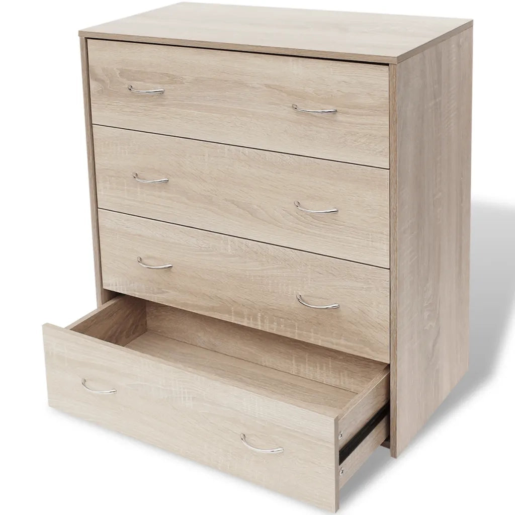 Credenza con 4 Cassetti-Buffet 60x30,5x71 cm Colore Rovere