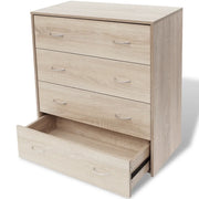 Credenza con 4 Cassetti-Buffet 60x30,5x71 cm Colore Rovere