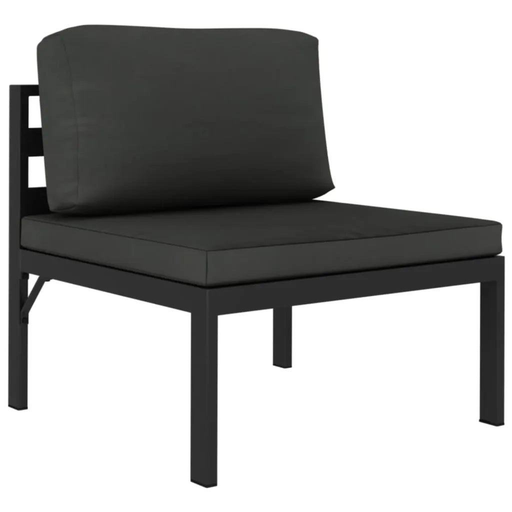 Set Divani da Giardino 5 pz con Cuscini in Alluminio Antracite 3107790