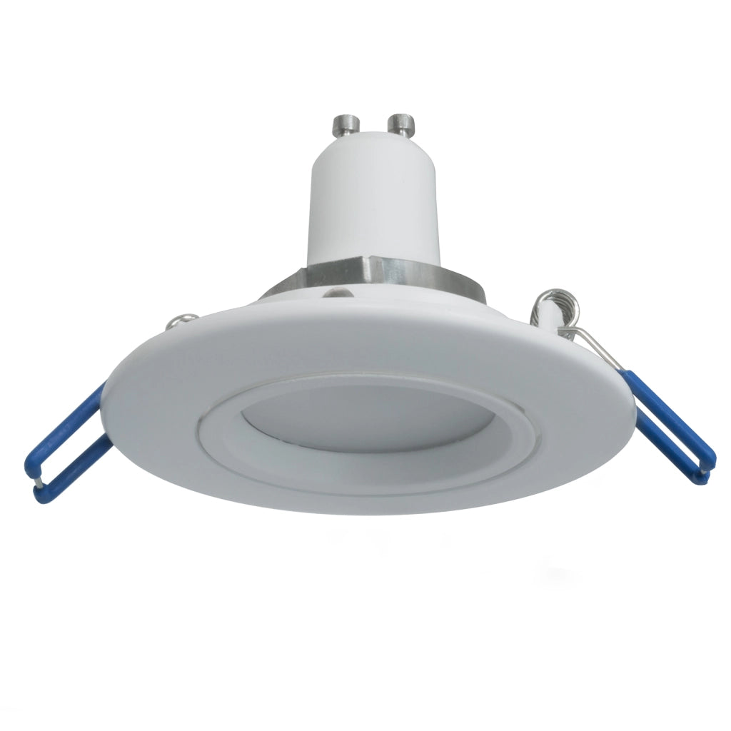 Faretto tondo incasso foro 7cm lampada orientabile LED 6W GU10 luce soffitto COLORE BIANCO LUCE RGBW + 6000K