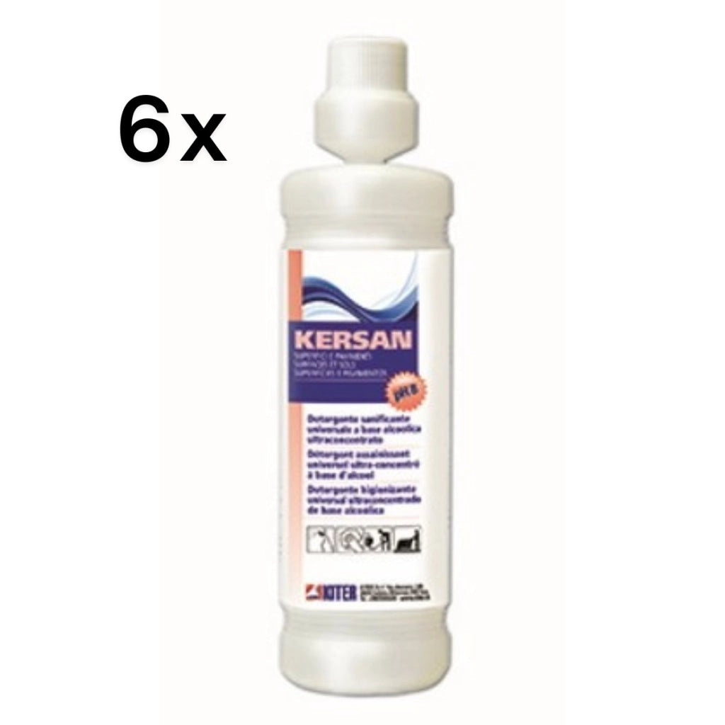 Kersan 6 Pezzi x 1 L, Detergente Pavimenti Universale Alcoolico No Risciacquo | Kiter