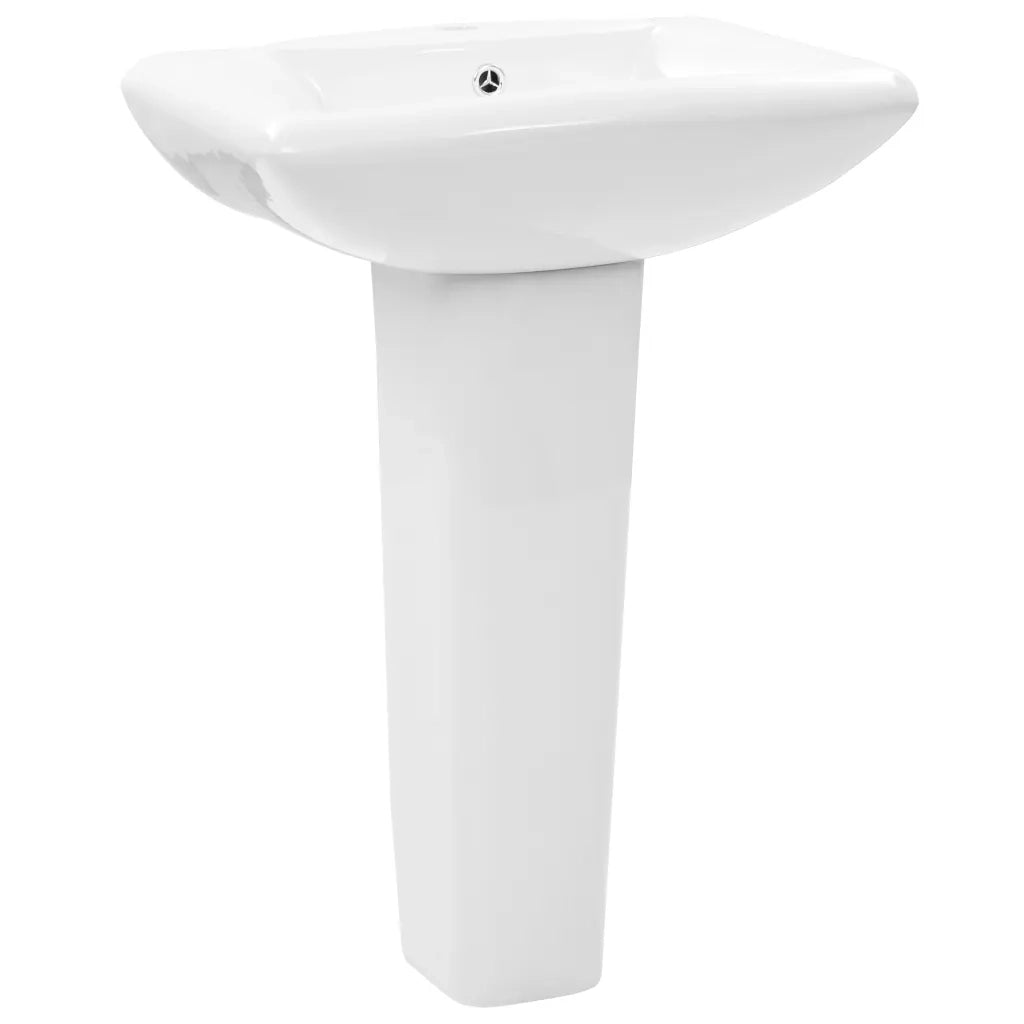 Lavandino a Colonna in Ceramica Bianca 580x470x200 mm 143003