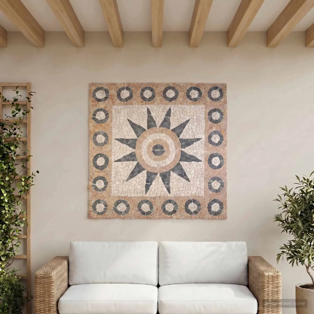 Piastrelle in mosaico con motivo a fiore Multicolore 42033519