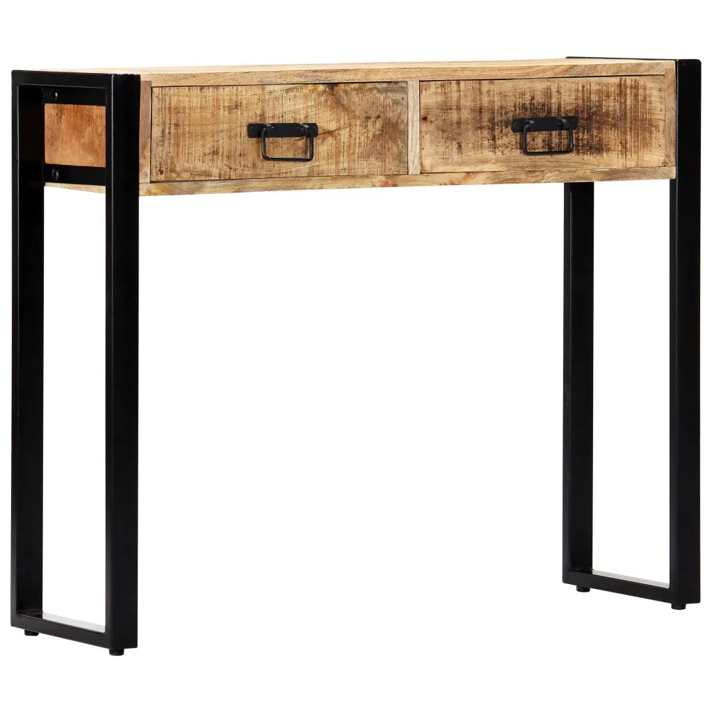 Tavolo Consolle | Tavolo d'Ingresso 90x30x75 cm in Legno Massello di Mango