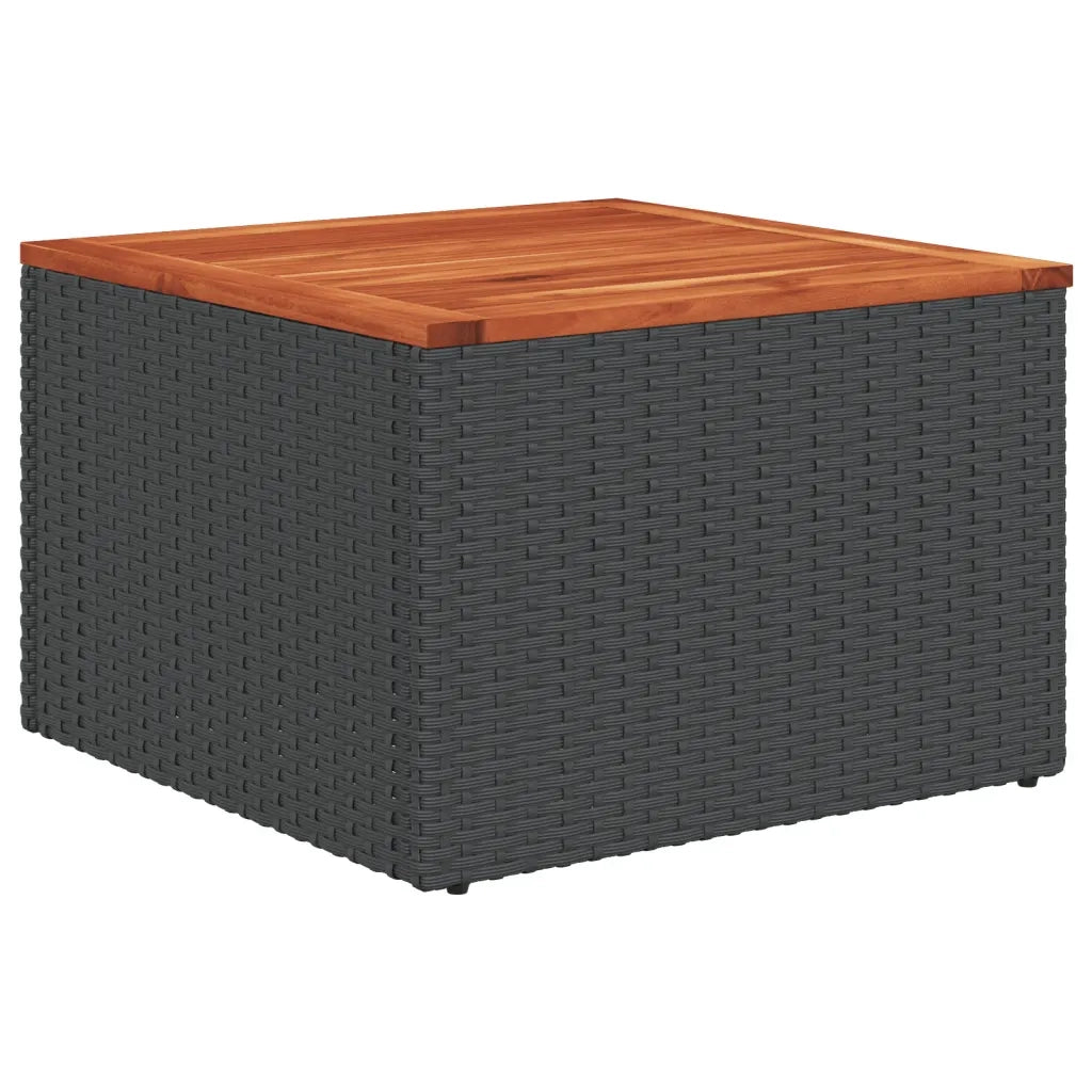 Set Divano da Giardino 6 pz con Cuscini Nero in Polyrattan 3227602