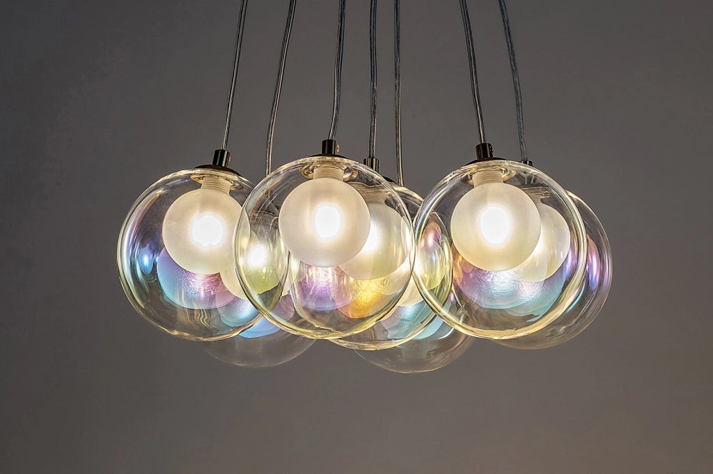 Lampada a sospensione Rabalux Rosehip 7xG9 vetro multicolor