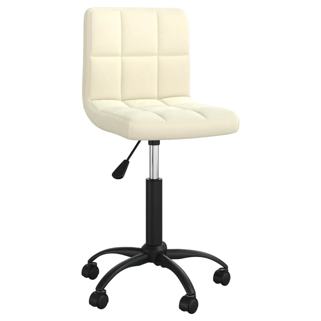Sedia Girevole da Ufficio Crema in Velluto 334355