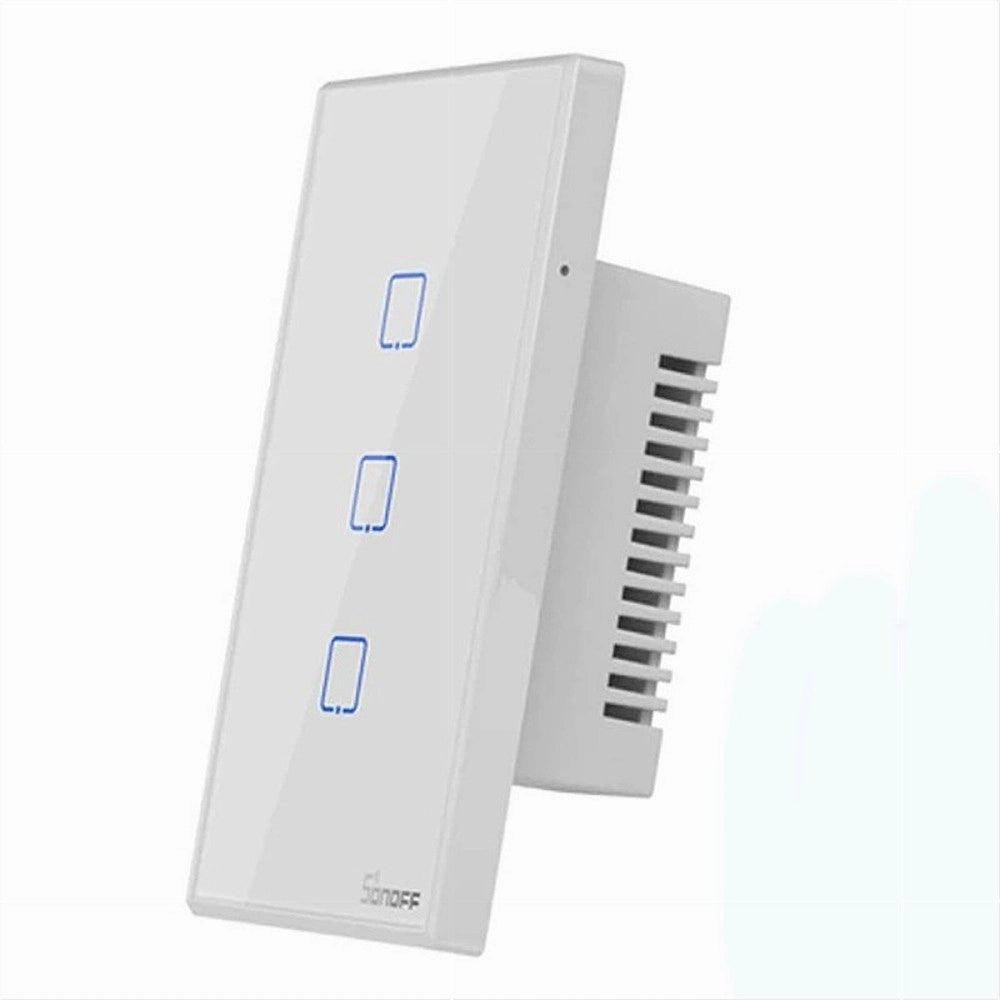 Trade Shop - Interruttore Sonoff Smart 3 Canale Controller Wifi Placca Touch Domotica T2us3c -