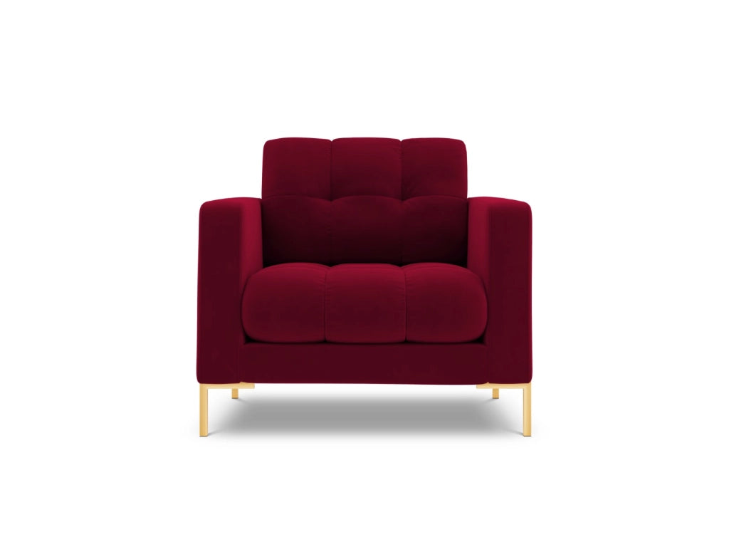 Cosmopolitan Design - Poltrona "Bali" in velluto rosso 