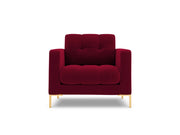 Cosmopolitan Design - Poltrona "Bali" in velluto rosso 