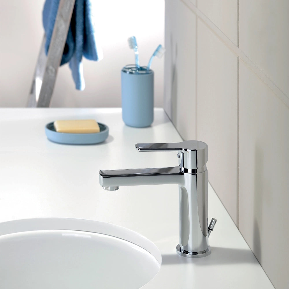 Paffoni set miscelatori lavabo, bidet scarico automatico e incasso doccia deviatore 2 vie cromato mod. Ringo