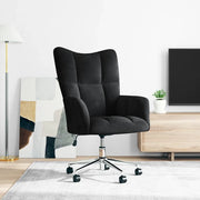 Poltrona Relax Nera in Velluto 328167
