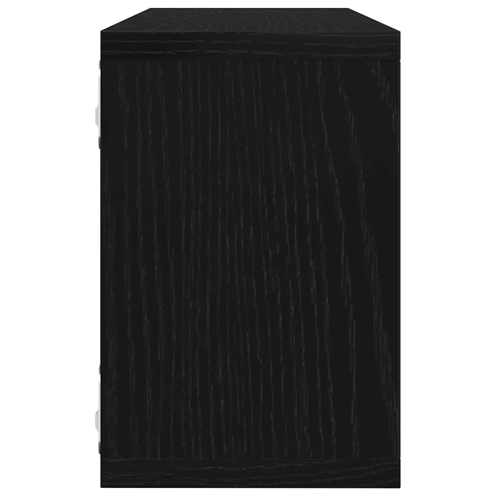 Scaffali da parete 6 pcs Rovere Nero 60 x 15 x 23 cm 862647