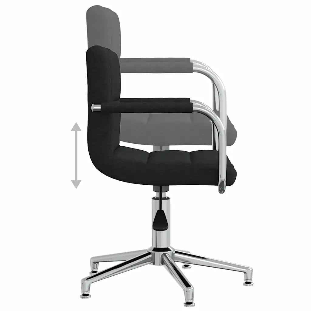 Sedia da Ufficio Girevole Nera in Tessuto 334735