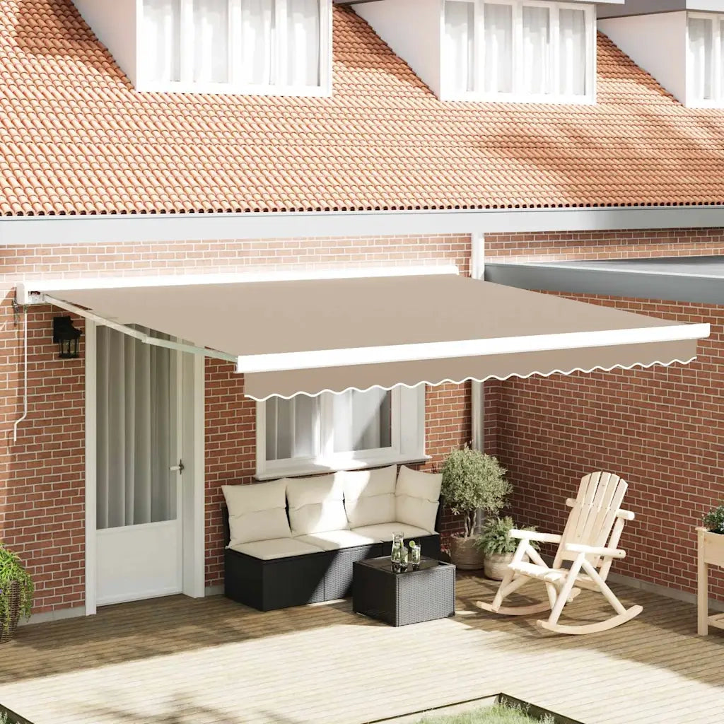 Telo di ricambio per tenda da sole Beige 4 × 3 m Poliestere 42000560