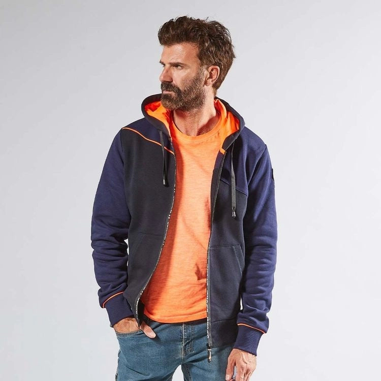 Felpa Full Zip con Cappuccio Jupiter Upower Deep Blue L