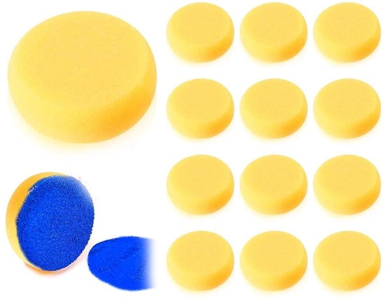 Set di Sponze per Verniciare - 12 Sponze Ronde Sintetiche - 7 cm - Sponze Assorbenti - Sponze per Pittura A Olio - Set Multifunzionale - Materiale di Alta Qualità - Sponze per Pittori