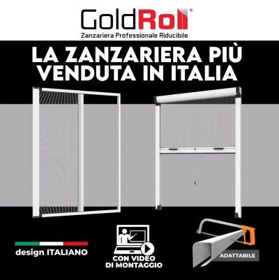 Zanzariera a Rullo Riducibile 60 x 150 Bronzo