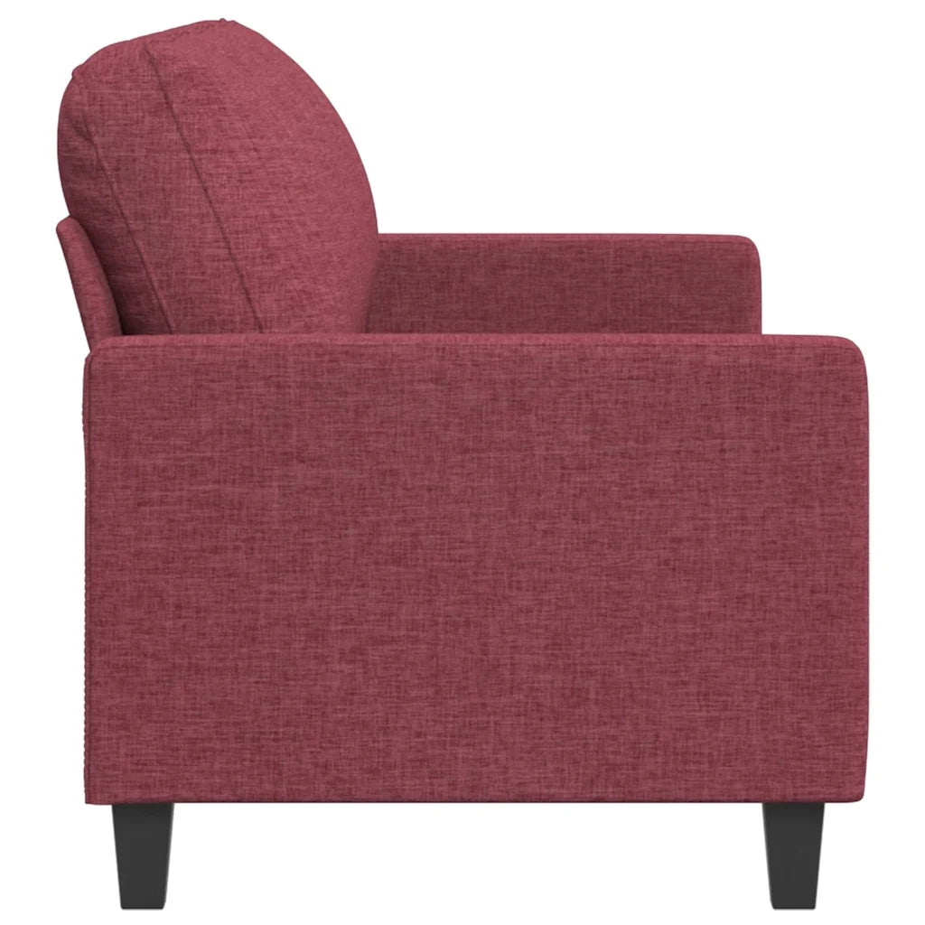 Divano a 3 Posti-Sofa 3 Posti Rosso Vino 180 cm in Tessuto 803639