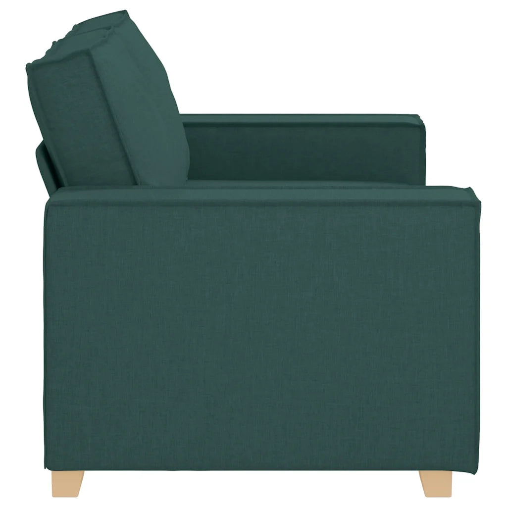 Divano a 2 posti Verde scuro 160x78x84 cm in tessuto 4104975