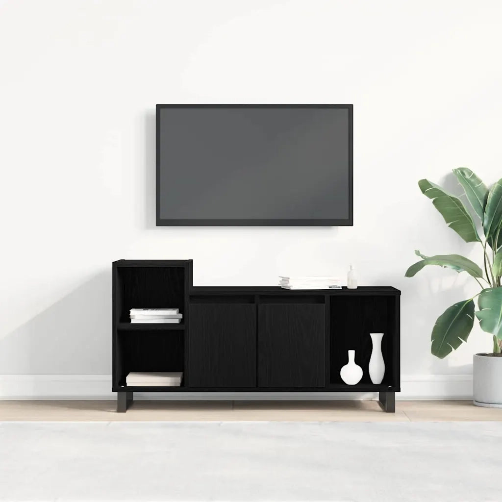 Set mobile TV Rovere Nero 100 x 35 x 55 cm Legno multistrato 862970