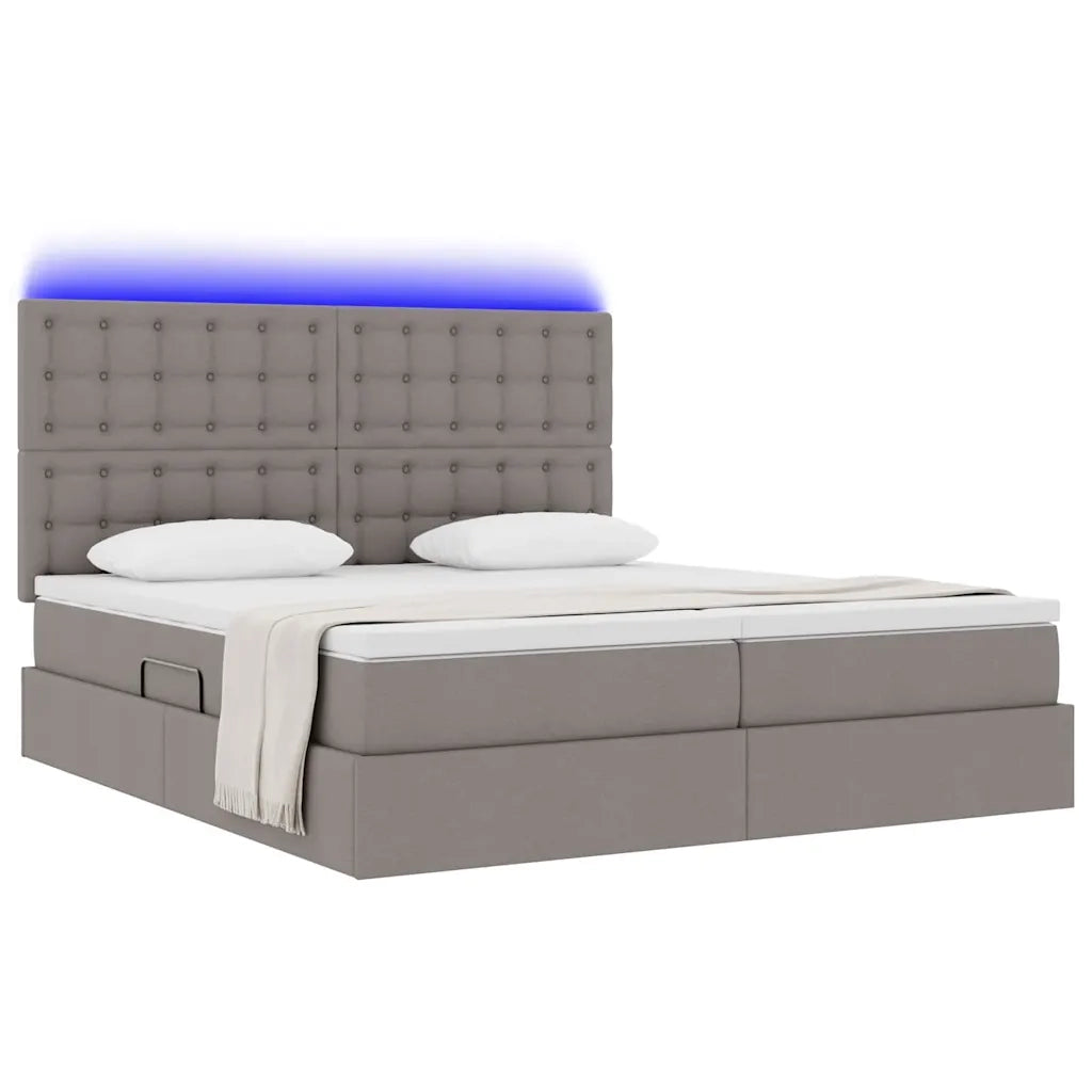 Letto con luci a strisce a LED Talpa 180 x 200 cm Tessuto