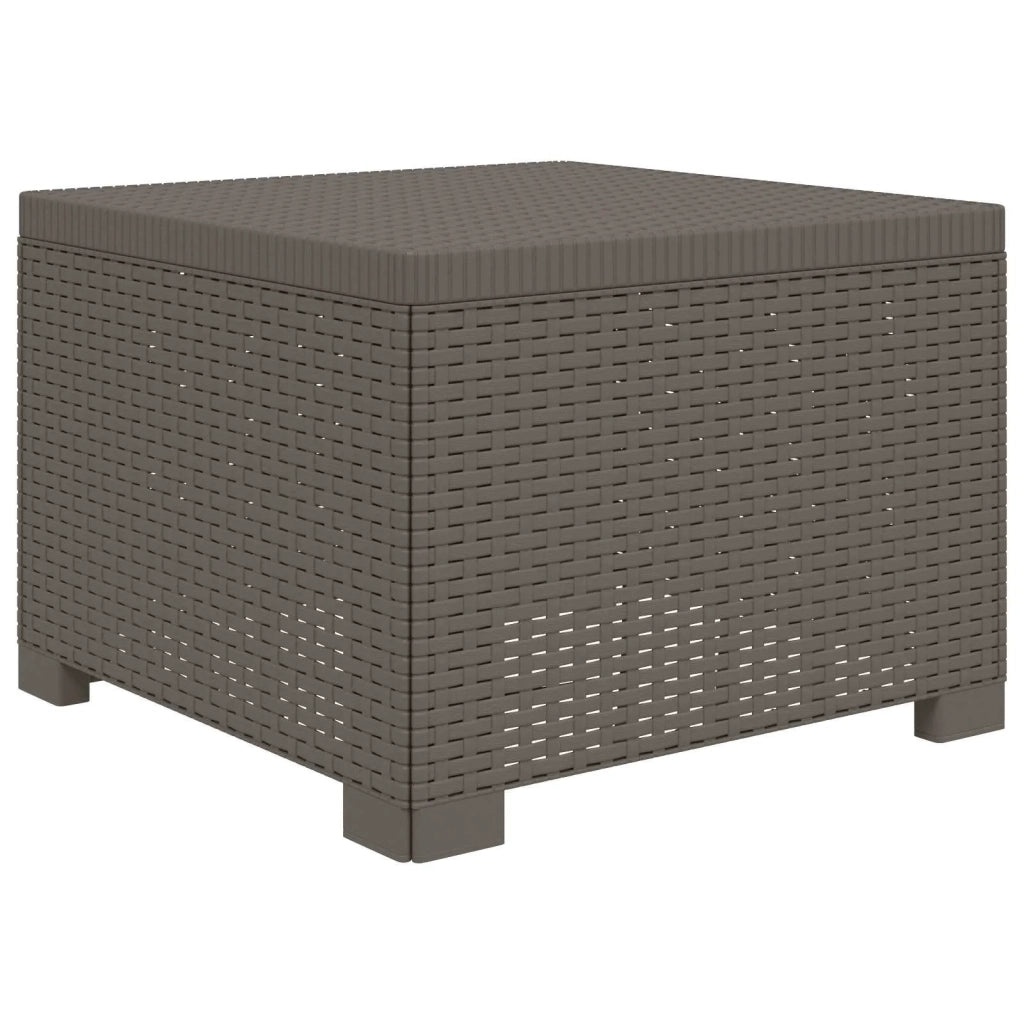 Divano da esterno-Divano da Giardino 4 posti aspetto rattan PP Grigio Chiaro