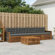Set di divani da esterno con cuscino 5 pcs Naturale e Antracite 3382990