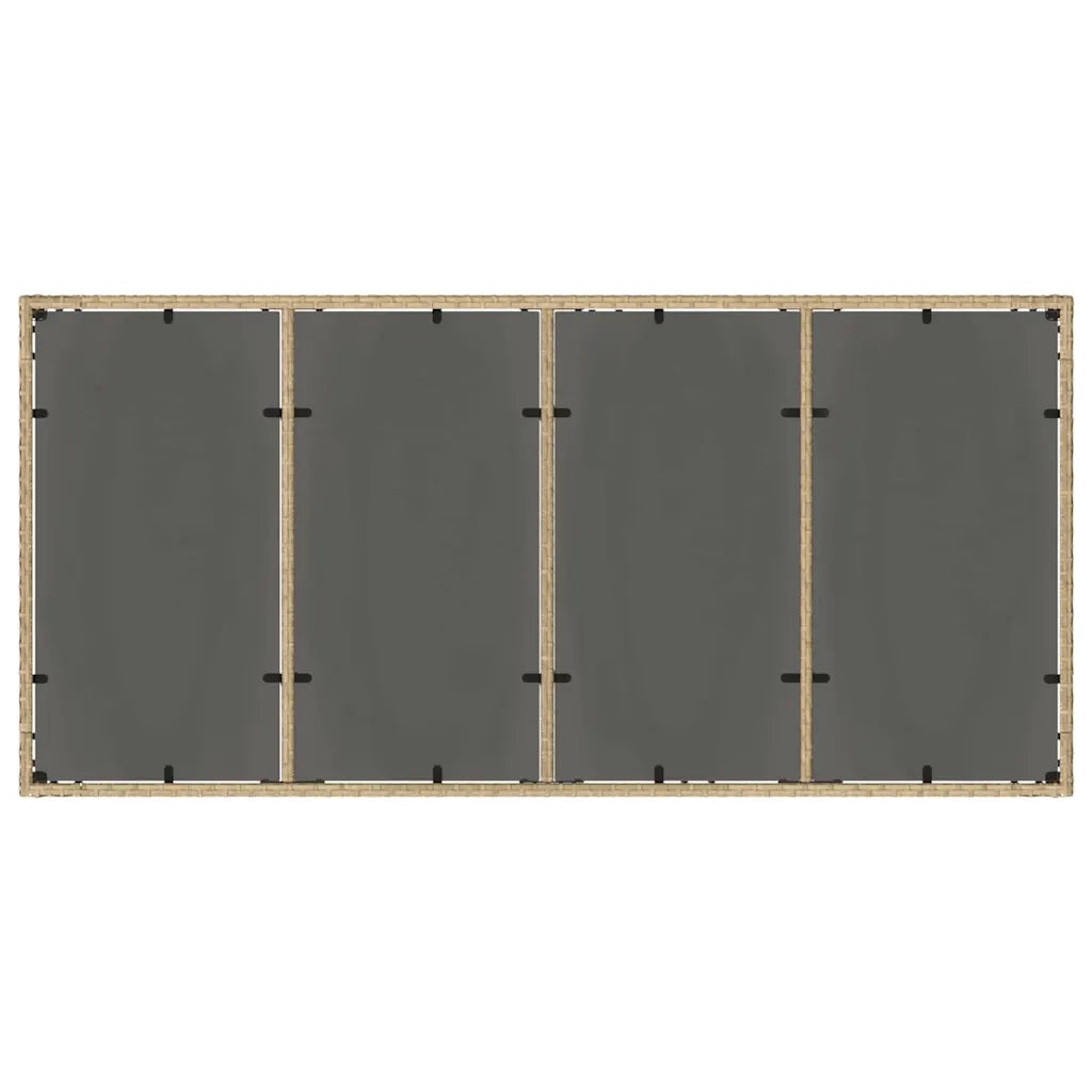 Set da Pranzo per Giardino 9 pcs Beige polyrattan 3334892