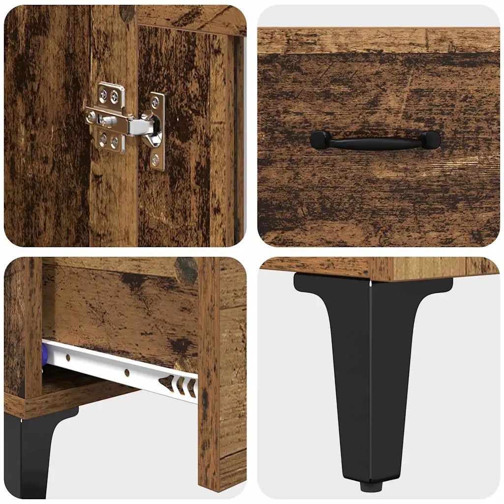 Credenza | Madia | Buffet da pranzo | Armadio da pranzo con cassetto Legno vecchio 70 x 31 x 115 cm