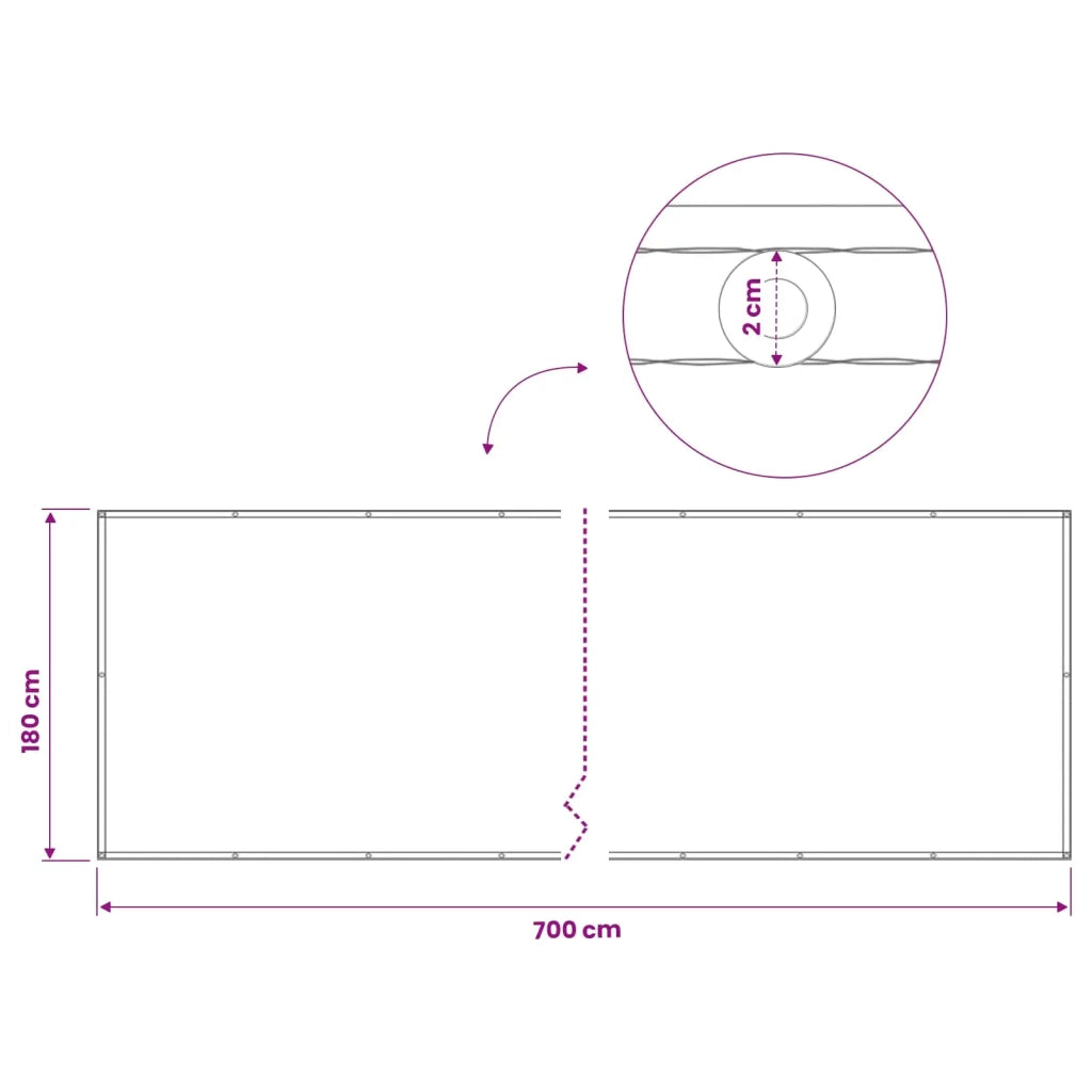 Schermo di Privacy per Balcone 180 x 700 cm 42036627
