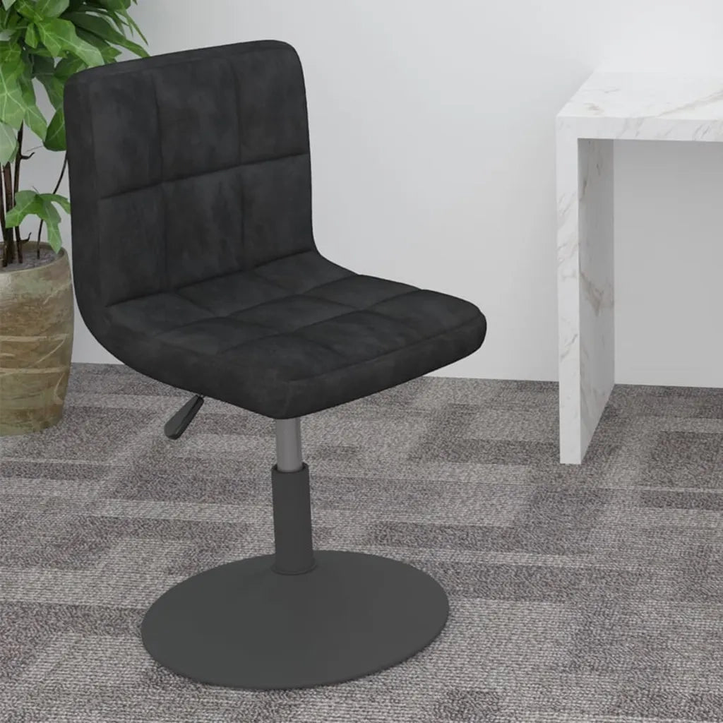 Sgabello da Bar Girevole Nero in Velluto 334249