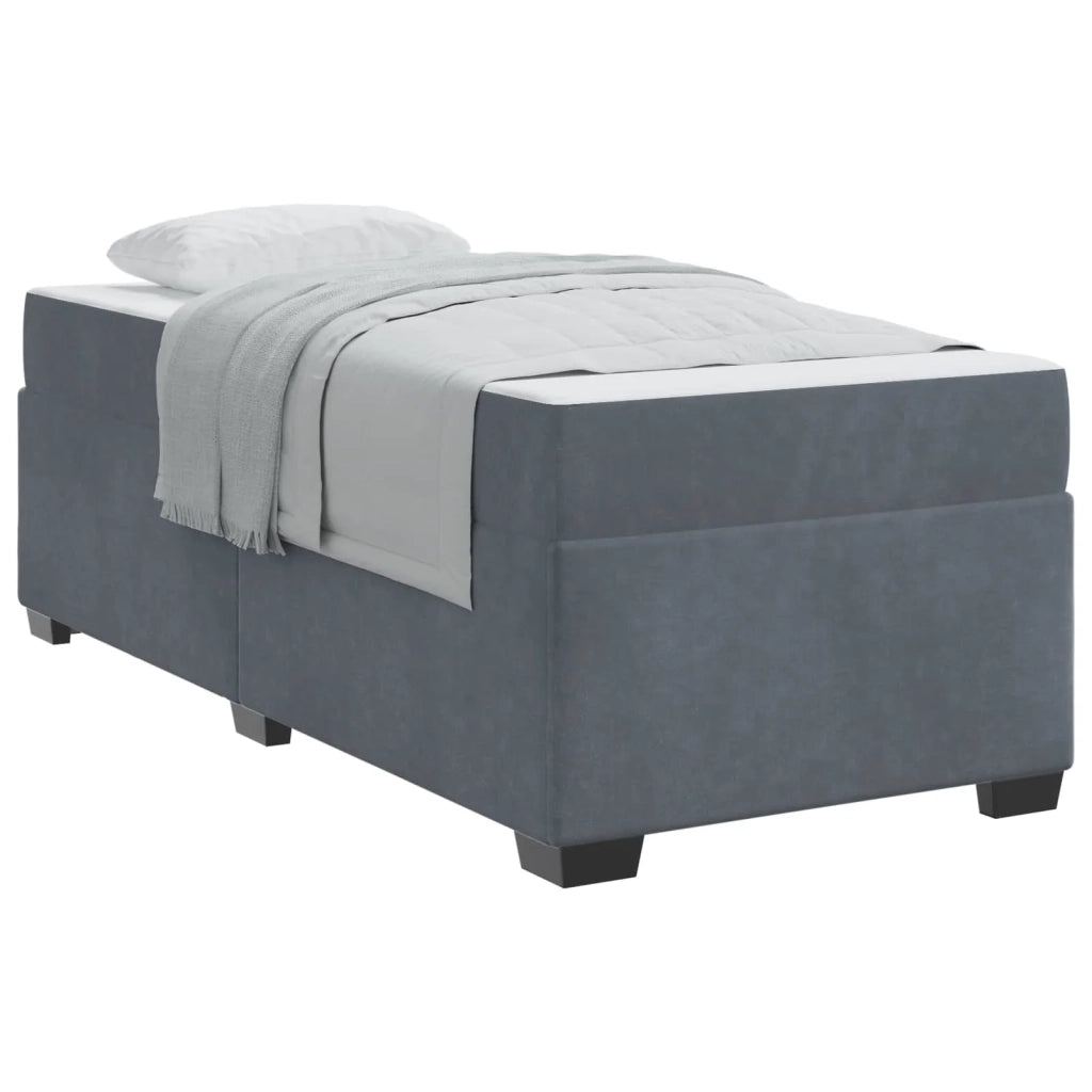 Letto singolo | Letto per adulti | Struttura del letto Grigio scuro 90 x 190 cm Tessuto
