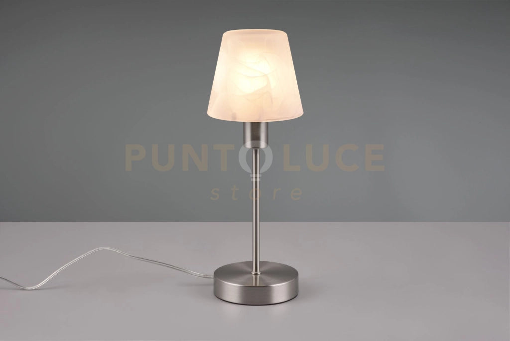 LUIS II LAMPADA ASTA + VETRO SABBIATO H.32CM 1 LUCE ATTACCO E14