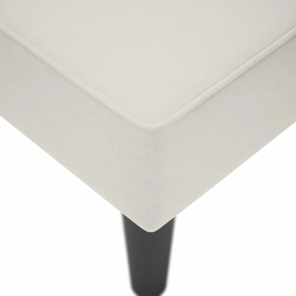 Sdraio con Bracciolo Destro in Velluto Crema 4009799