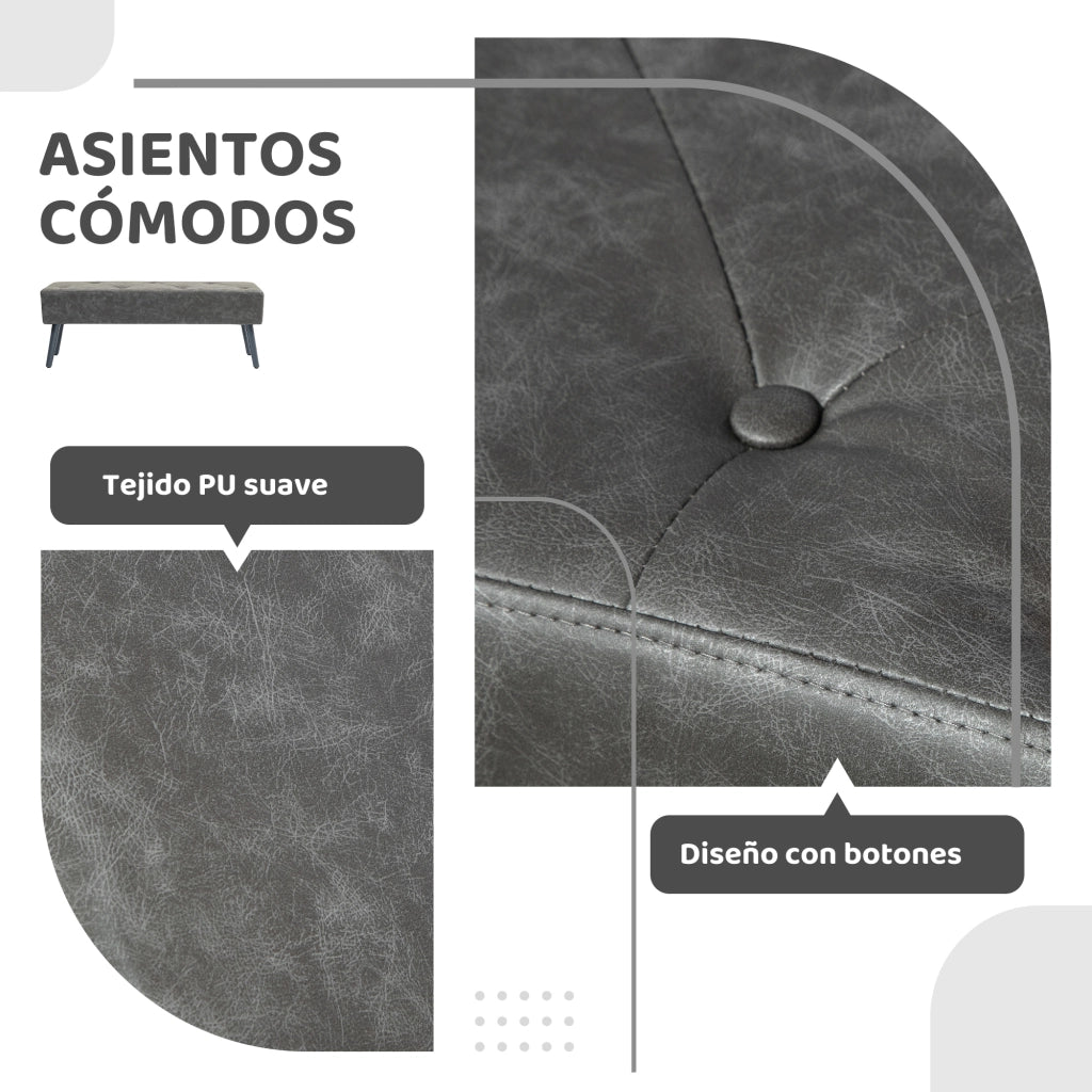 Pouf per letto ¨C Minimal ¨C 114x38x42 cm grigio