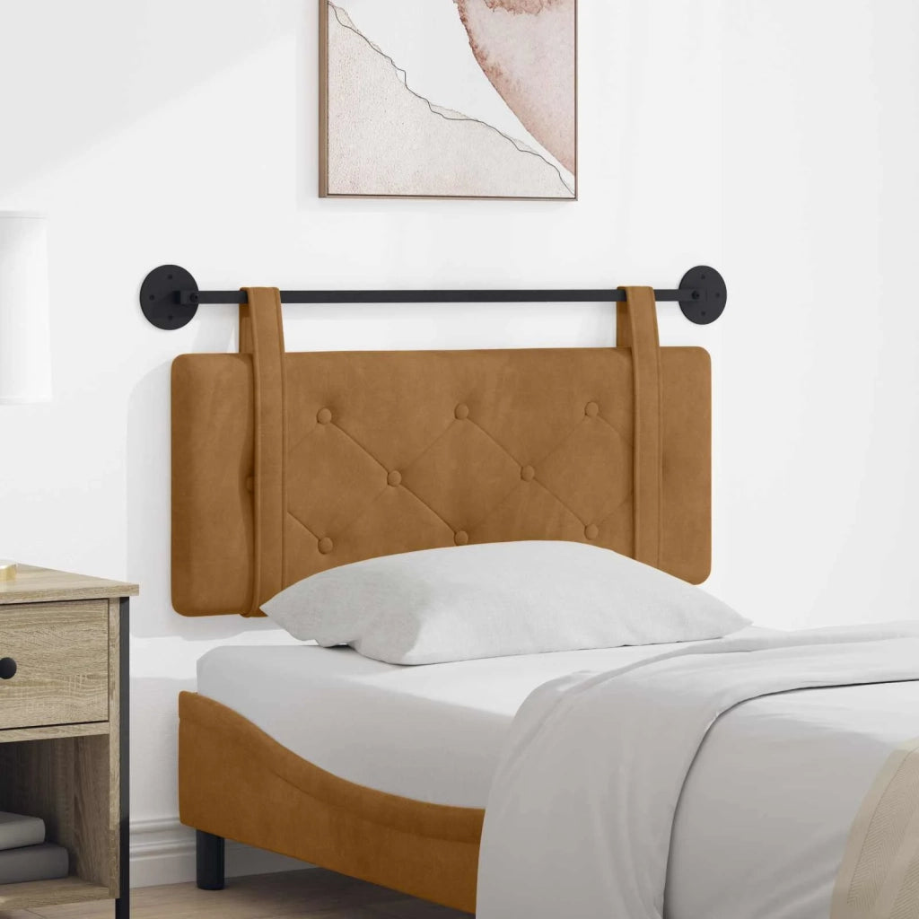 Testata appesa Marrone 110 x 55 x 5 cm Velluto 42031617