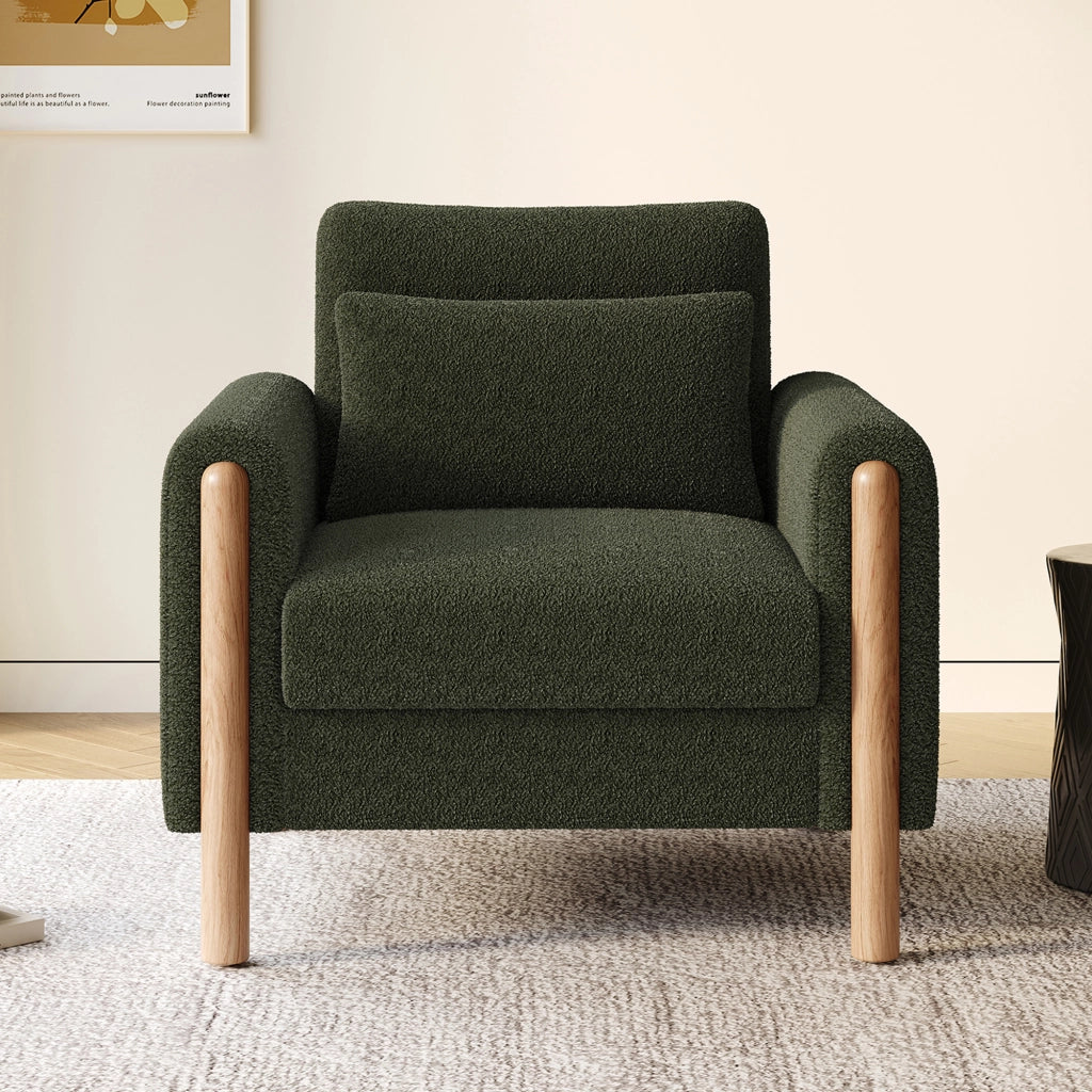 Poltrona Relax con Braccioli e Cuscino Imbottito ¨C MINIMAL ¨C Verde