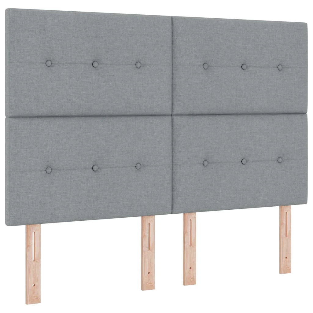 Testiera LED con strisce LED Grigio chiaro 144 cm Tessuto 3338423