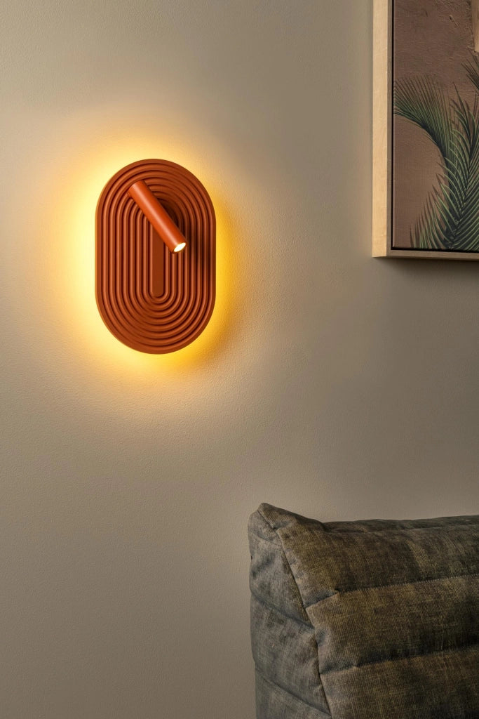 Applique LED CARMINO 1 luce rame legno Lucide