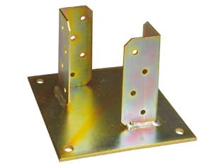 SUPPORTO A PAVIMENTO CON PIASTRA PER TRAVE ART.840- - base mm.150x150x4 spess. - trave mm.80x80x130h. - 1 pezzi
